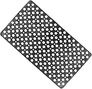 HANABASS Slip Shower Bath Mat with Circle Holes Durable Non Slip Floor Pad with Suction Cups for Maximum Grip for Bathroom Shower and Bathtub Use Black