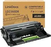 B2360 331-9811 331-9810 KVK63 High Yield Remanufactured Imaging Drum Unit for Dell B2360d B2360dn B3460dn B3465dnf S2830dn Laser Printer 60000 Pages 1Pack