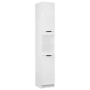 Wooden Bathroom Cabinet Vanity Storage Rack Shelf Cupboard White 32x34x188.5cm