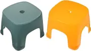 Alipis Step Stool for Kids, 2pcs Plastic Stool Step Ladder for Adults, Foot Stool Bathroom Stool Step Stool Plastic Seat Stool for Kitchen Garden Childrens Stool