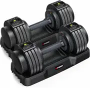 Adjustable Dumbbells 55lb - Space Saving Home Gym Weights - Fast Shipping!