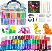 Polymer Clay 50 Colors,Yowamho Modeling Clays for Kids DIY Starter Kits, Oven Baking with Sculpting Tools, Ideal for Children Adults and Artists