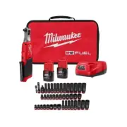 Milwaukee Cordless Ratchet Kit 12V High-Speed w/ SAE/Metric Impact Socket Set