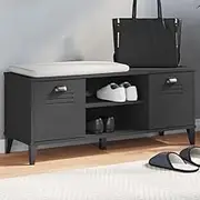 Shoe Bench VIKEN Black 106x35x45 cm Engineered Wood Shoe Storage