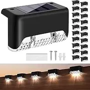20 Pack Solar Deck Lights Outdoor Waterproof Solar Powered Used Outside, Solar Lights for Deck, Stairs, Patio Fence, Garden, Tiny Led Step Lights