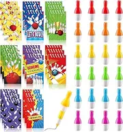 Kisston 48 Pcs Bowling Party Favors Include 24 Mini Notebooks Sports Notepads and 24 Ballpoint Pen Bowling Gifts for Party Decoration Teacher Office Reward Supplies
