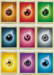 POKEMON Vivid Voltage NM COMPLETE SET Com NON-holo Basic ENERGY CARDS - Lot of 9