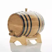 10L American Oak Barrel with Wooden Spigot - Medium Charred for Aging Wine, P...