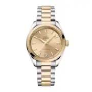 New Omega Aqua Terra Seamaster 34MM 18K yellow Gold Dial Watch 22020342008001