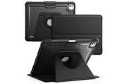 iPad Pro 13 2024 (M4 A2925) Auto Sleep Shockproof Case with Pen Holder-Black
