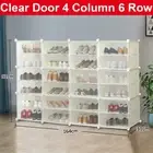 Clear Door Cube DIY Shoe Cabinet Rack Storage Portable Stackable Stand Organiser