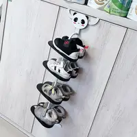 在飛比找樂天市場購物網優惠-可掛式兔子寶寶鞋架可愛卡通創意省空間鞋子收納架熊貓兒童鞋架【