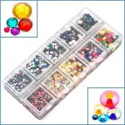 10000pcs Rhinestone Gem Flatback Scrapbook Manicure Nail Art Resin Gem Stone