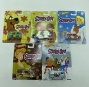 Hot Wheels Premium Collectors Real Riders SCOOBY DOO Complete 5 Set NEW CIB