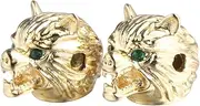 [KALLORY] Alloy Adornments Pop Beads Gage Decorations Artificial Skewer Portable Watch Cases Whale Flower Pots Kit Holder Double Budgie Lodge Oven Clothes Decoration Golden
