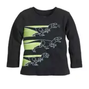 Toddler Boy Jumping Beans® Long Sleeves Softest Graphic Tee Crewneck Black