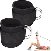 HKYLRAT Ankle Strap for Cable Machines and Resistance Bands,Gym Ankle Cuff for Kickbacks, Leg Extensions, Glute Workouts, Booty Hip Abductors Exercise for Women and Men