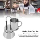 Moka Pot With Single Spout DIY Tube Coffee Pot Cup Set Outdoor Camping GH