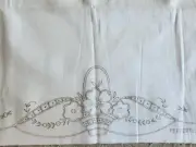 VINTAGE EMBROIDERY PATTERN BOLSTER OR PILLOW CASES PEPPERELL TUBING