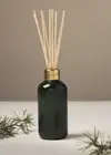 NEW Capri Blue Fir & Firewood Fragrance Reed Diffuser 8 oz Green Glass