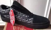 New Vans Old Skool Black Off The Wall Old English Womens Size 9 Rare