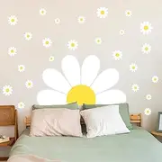 37.01 x 32.08 Inch Daisy Wall Decal Flower Wall Stickers Large Daisy Wall Stickers Cute Floral Stickers Peel and Stick Daisy Stickers DIY Wall Art for Spring Nursery Bedroom Living Room Wall Decor