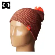 DC Women Yippe Beanie Cap Hat OS Fiery Coral NWT NEW Skate Surf Snow