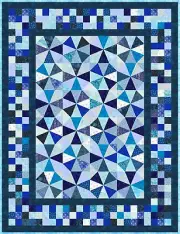 MIDNIGHT BLUE - 69" x53"-Quilt-Addicts Pre-cut Patchwork Quilt Kit Single`