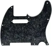 KAISH 8 Hole Tele Style Guitar Pickguard TL Pick Guard with Pickup Mounting Screw Holes for Tele/Telecaster Black Pearl