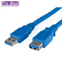 在飛比找PChome24h購物優惠-PRO-BEST USB3.0 A公A母傳輸線,長度1.8米