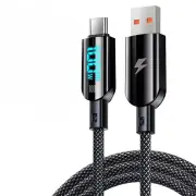 100W USB-A to Type-C Digital Display Cable Fast Charging Data Transmission Tinned Copper Core Line 1.2M Long for iPhone