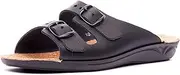 [Nordan] 1010 Women's Leather Mules, Summer Sandals, Comfortable Slippers for Women with Double Straps