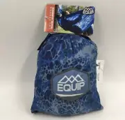 Equip Lightweight Two Person Travel Hammock 124" x 77" Organics Blue - Brand New