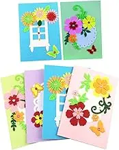 KALLORY Card Making Kits for Boys and Girls 6pcs Boys and Girls Cards Toy Material for Educational Fun Random Style
