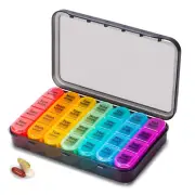28 Day Pill Box Weekly Medication Organizer Container Medicine Holder Storage