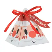 Christmas Pyramid Candy Gift Boxes 5pk - Cute Smiling Santa Claus