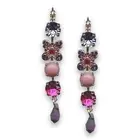 Earrings by Mariana Woman Stunning Aventurine Mineral and Amethyst Swarovski ...
