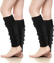 [ecdiykit] Women's Leg Warmers, 2 Pack Leg Warmers 80s, Retro Fashion Knit Leg Warmers for Girls Dance Sports Yoga
