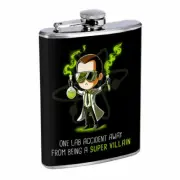 Super Villain Em1 Flask 8oz Stainless Steel Hip Drinking Whiskey