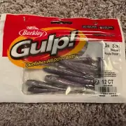 Berkley Gulp! Minnow Fishing Soft Bait, Purple Shiner, 3"