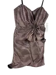 Aidan Mattox Womens Metallic Layered Party Mini Dress Size 6 NWT