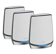 $899 NETGEAR Orbi 3 Pack Wireless-Wi-Fi 6 Tri-Band 2.4GHz Router AX6000 ALL HOME