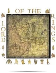 CRAFTHUB Lord of the Rings Puzzle - Middle Earth Map - Wooden Jigsaw Puzzle for
