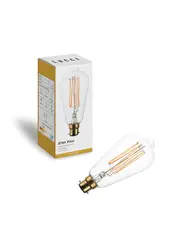Lucci 6W LED Karbon ST64 Pilot BC Globe with Clear Glass in Warm White
