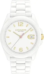 [Coach] Women's Greyson 14503925 Quartz Watch, White, 36 mm Case Diameter