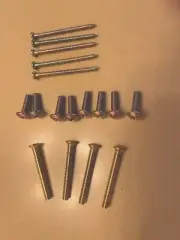LOT OF 17 BRASS SCREWS**ASSORTED SIZES**NEW