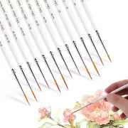 12Pcs Fine Paint Brushes Detail Paint Brushes Micro Artist Paintbrush Set Acr...