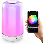 Benedi Seven Color Dimmable Touch Control Table Lamp - Rechargeable with Timer, Perfect for Kids and Travel