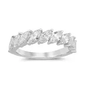 Marquise Ring with 1.40ct of Laboratory Grown Diamonds in Sterling Silver and Platinum