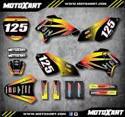 Custom Graphic Kit SUNRISE STYLE decals Fits SUZUKI DRZ 125 2001 - 2007 models